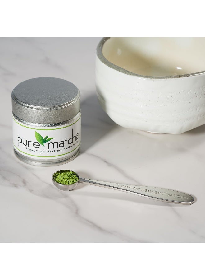 Pure Matcha Matcha Measuring Spoon | One Cup of Perfect Matcha | Stainless Steel Scoop | Premium High Polish Finish | 1/2 Teaspoon | 1Gram Serving - Image 3